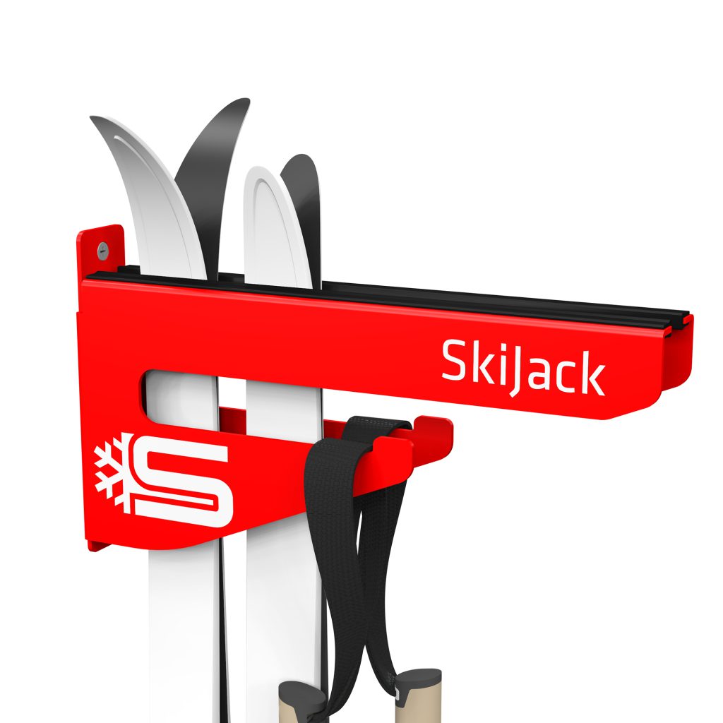 Wieszak na narty i kije